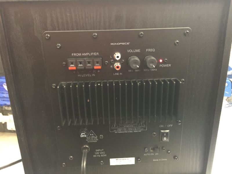Photo 1 of Monoprice 8in 60-Watt Powered Subwoofer, Black
