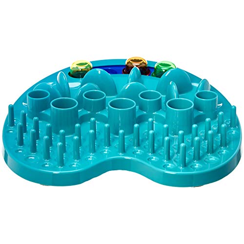 Photo 1 of Amazon Basics Pet Activity Center and Feeder, Blue
