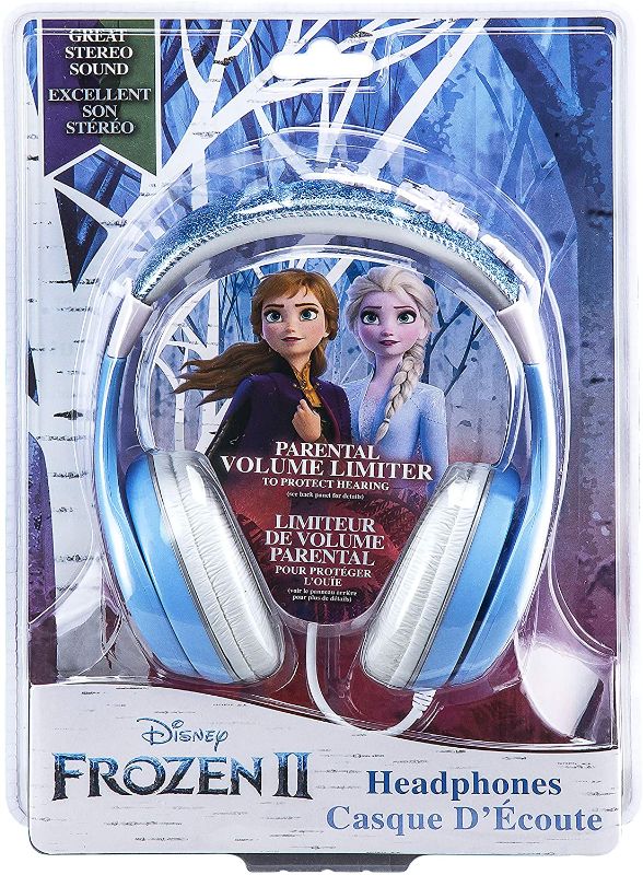 Photo 1 of Frozen 2 Kids Headphones, Adjustable Headband, Stereo Sound, 3.5Mm Jack, Wired Headphones for Kids, Tangle-Free, Volume Control, Foldable, Childrens Headphones Over Ear for School Home, Travel
