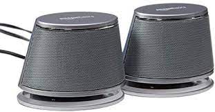 Photo 1 of AMAZONBASICS USB-POWERED PC COMPUTER SPEAKERS WITH DYNAMIC SOUND | SILVER
