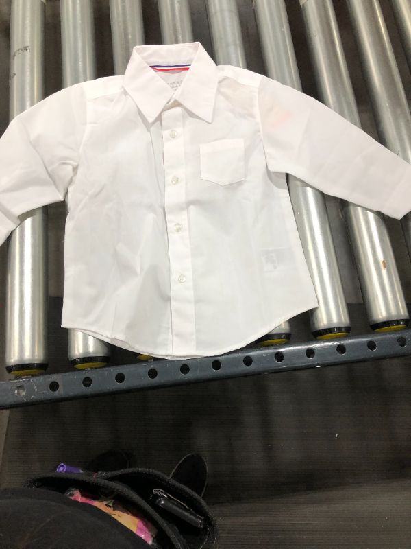 Photo 1 of White long sleeve collar shirt size 2T