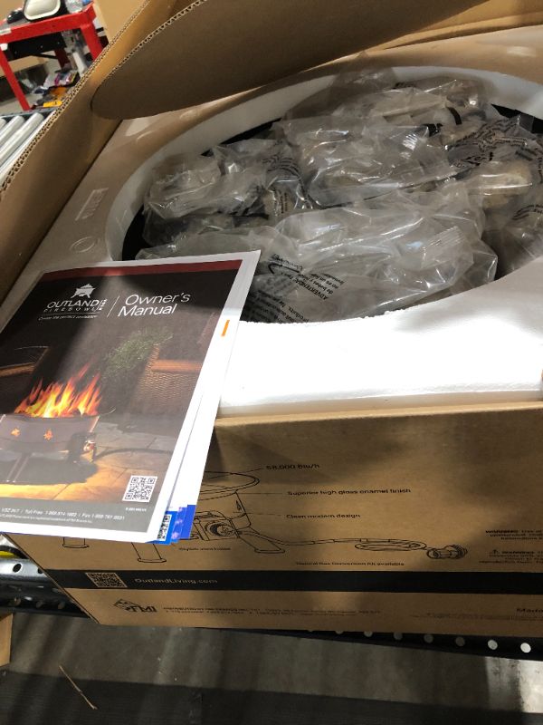 Photo 1 of Outland Living Firebowl 883 Mega Outdoor Propane Gas Fire Pit with UV and Weather Resistant Durable Cover, 24-Inch Diameter 58,000 BTU
