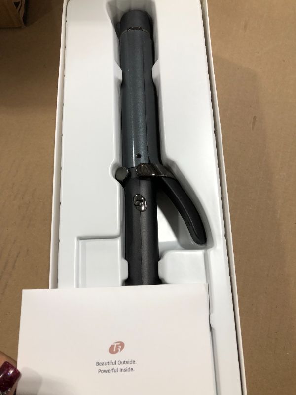 Photo 2 of T3 - SinglePass Curl Professional Curling Iron Custom Blend Ceramic Curling and Styling Iron with Adjustable Heat Settings for Shiny Smooth Curls and Waves
