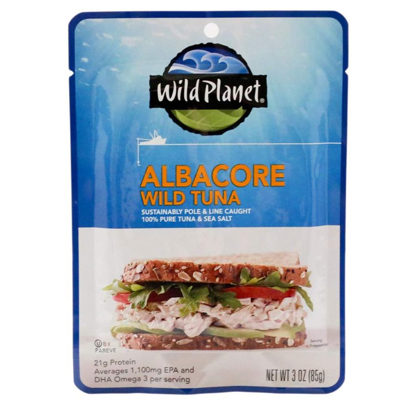 Photo 1 of "Catch of the Day" 100+ Packets of Wild Planet Albacore Wild Tuna, Sea Salt, Pouch, Keto and Paleo, 3rd Party Mercury Tested, 3 Ounce OVER 20LBS!