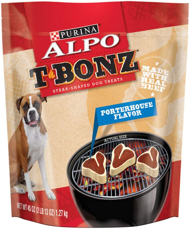 Photo 1 of 6pk Purina ALPO Made in USA Facilities Dog Treats, TBonz Porterhouse Flavor - 45 oz. Pouch