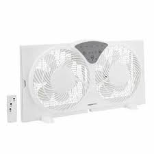 Photo 1 of Amazon Basics Digital Window Fan with Twin 9-Inch Reversible Airflow Blades