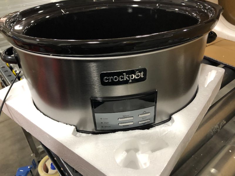 Photo 2 of Crock-Pot - 8-Quart Slow Cooker - Black Stainless
