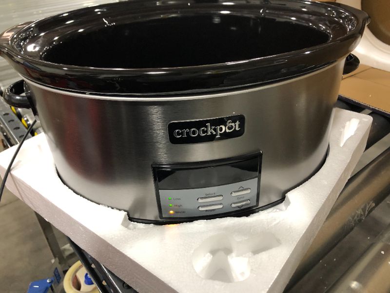 Photo 3 of Crock-Pot - 8-Quart Slow Cooker - Black Stainless
