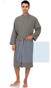 Photo 1 of TowelSelections Men’s Robe, Kimono Waffle Spa Bathrobe...MEDIUM...
