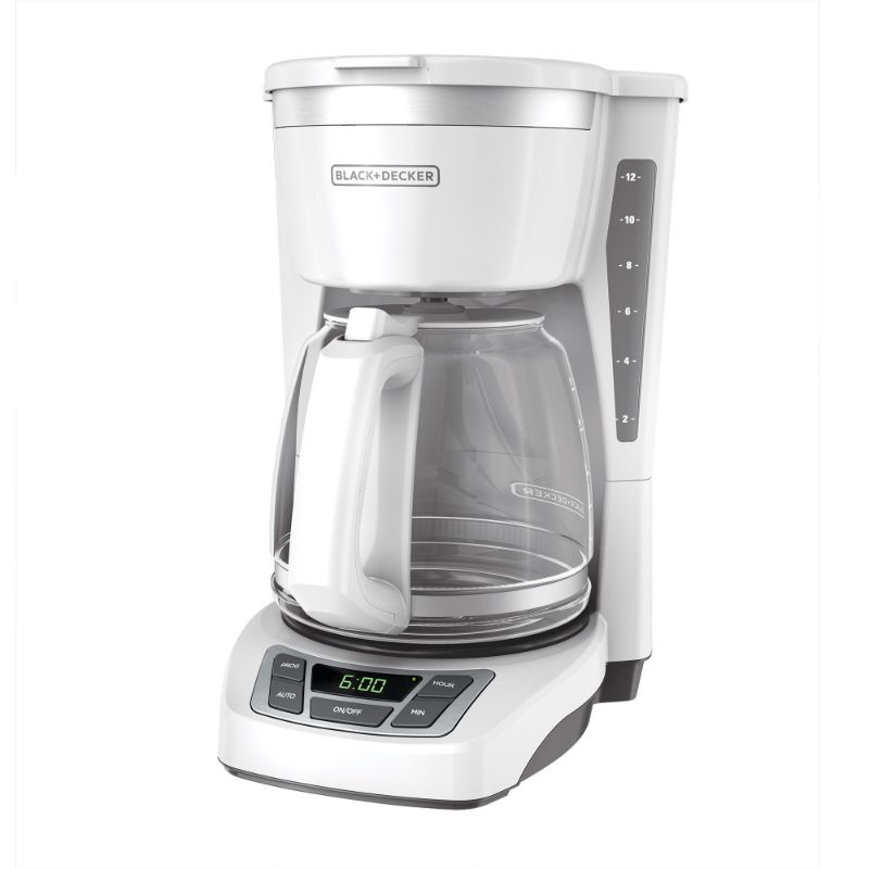 Photo 1 of BLACK+DECKER 12-Cup* Programmable Coffeemaker, White, CM1160W
