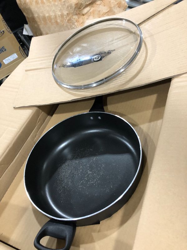 Photo 3 of GreenPan Prime Midnight Hard Anodized Healthy Ceramic Nonstick Black Saute Pan with Lid, 5QT
