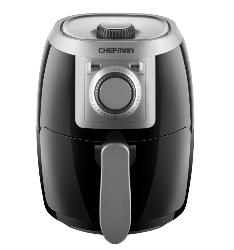 Photo 1 of Chefman TurboFry 2 Liter Air Fryer with Adjustable Temperature Control, Black
