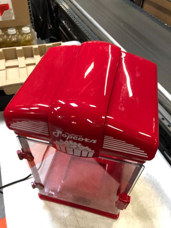 Photo 4 of West Bend Hot Oil Theater Style Popcorn Popper Machine with Nonstick Kettle Includes Measuring Tool and Serving Scoop, 4-Ounce, Red, ---FOR PARTS ONLY MISSING COMPONENTS 