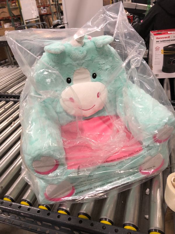 Photo 2 of Animal Adventure | Sweet Seats | Teal Unicorn Children's Plush Chair, Larger :14" x 19" x 20"
