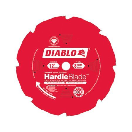 Photo 1 of Diablo D1208DH 12-Inch 8T HardiBllade Fiber Cement Saw Blade
