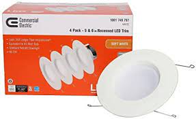 Photo 1 of Commercial Electric 5/6 in. Matte White Integrated LED Recessed Trim 5-Ways