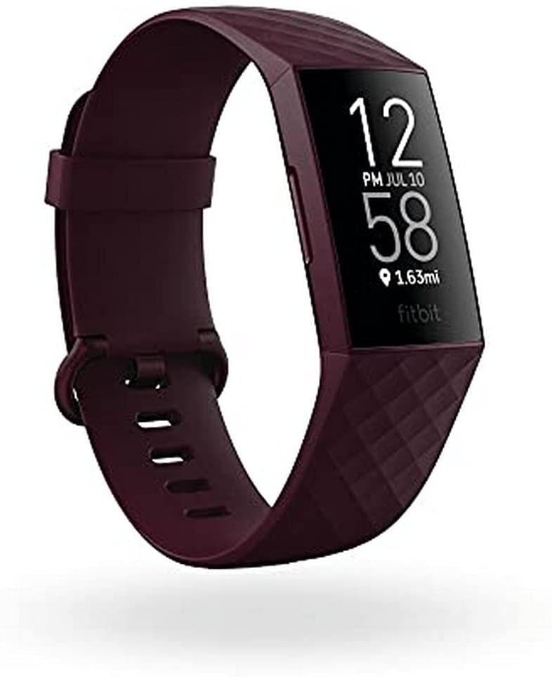 Photo 1 of Fitbit Charge 4 Fitness and Activity Tracker with Built-in GPS, Heart Rate, Sleep & Swim Tracking, Rosewood/Rosewood, One Size (S &L Bands Included)
