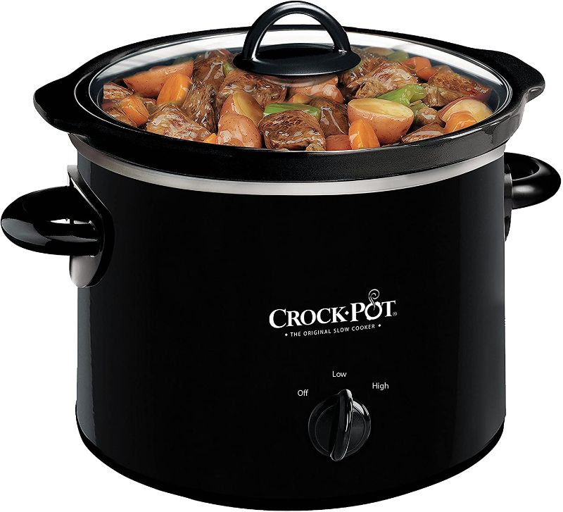 Photo 1 of Crock-Pot 2-QT Round Manual Slow Cooker, Black (SCR200-B)
