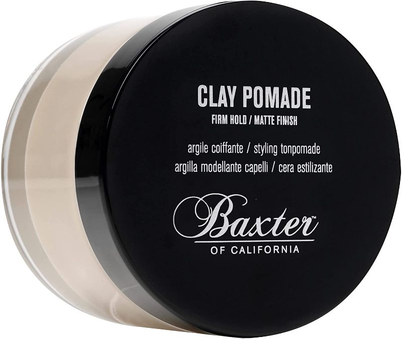 Photo 1 of Baxter of California Clay Pomade | Firm Hold - Matte Finish | Hair Pomade for Men and Women | Perfect for Texturizing Straight or Wavy Hair | 2 Ounces
