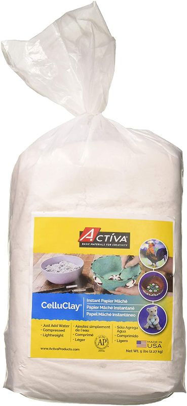 Photo 1 of ACTIVA CelluClay Instant Papier Mache, 5 Pound White
