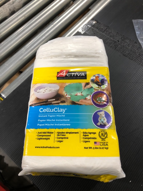 Photo 2 of ACTIVA CelluClay Instant Papier Mache, 5 Pound White
