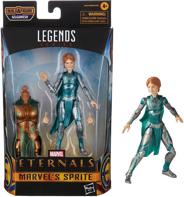 Photo 1 of Marvel Hasbro Legends Series The Eternals Sprite 6-Inch Action Figure Toy, Movie-Inspired Design, Includes 2 Accessories, Ages 4 and Up
