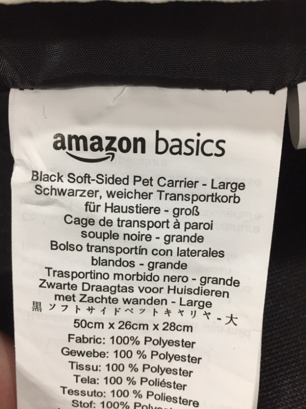 Photo 2 of Amazon Basics Premium Folding Portable Soft Pet Dog Crate Carrier Kennel BLACK