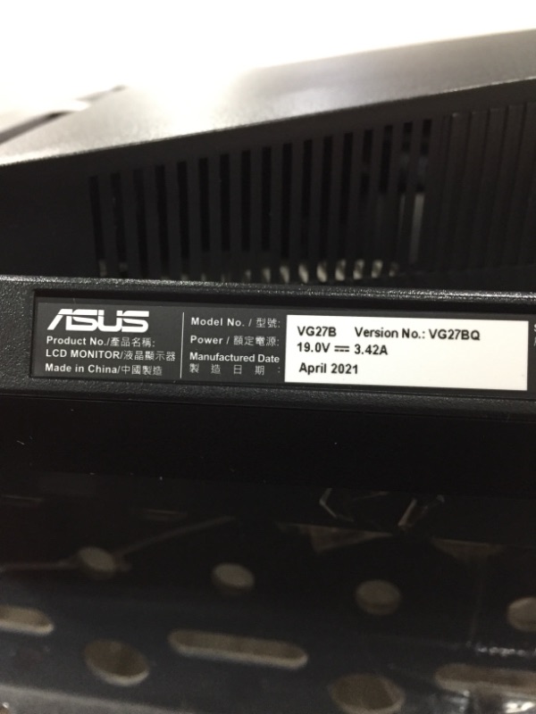 Photo 2 of ASUS TUF Gaming VG27AQ 27" G-SYNC Gaming Monitor 155Hz 1440p 1ms IPS Eye Care DP HDM