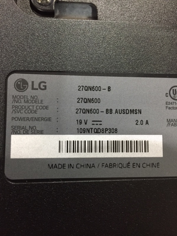 Photo 3 of LG 27" Class UltraGear QHD LED Gaming Monitor with 75Hz & AMD FreeSync™ - 27QN600-B