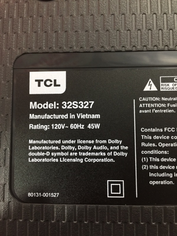 Photo 2 of TCL 32-inch 1080p Roku Smart LED TV - 32S327, 2019 Model