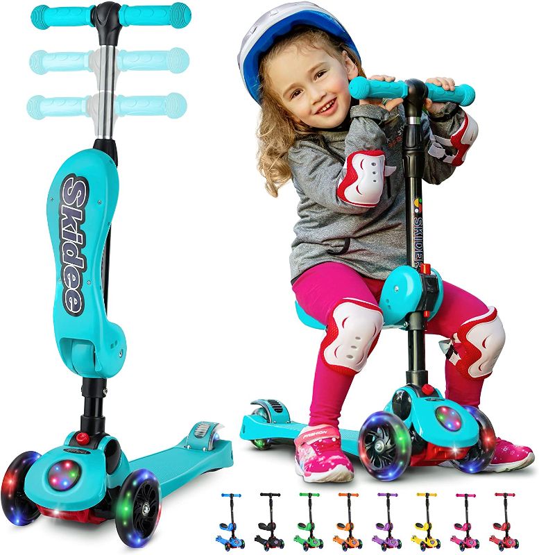 Photo 1 of Kick Scooters for Kids Ages 3-5 (Suitable for 2-12 Year Old) Adjustable Height Foldable Scooter Removable Seat