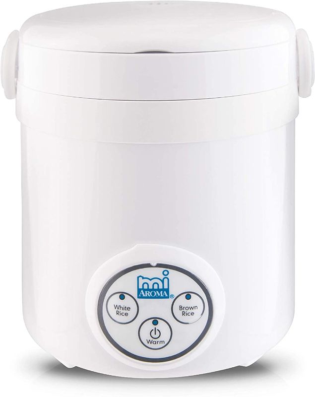 Photo 1 of Aroma Housewares (MRC-903D) Mi 3-Cup (Cooked) (1.5-Cup UNCOOKED) Digital Cool Touch Mini Rice Cooker,White
