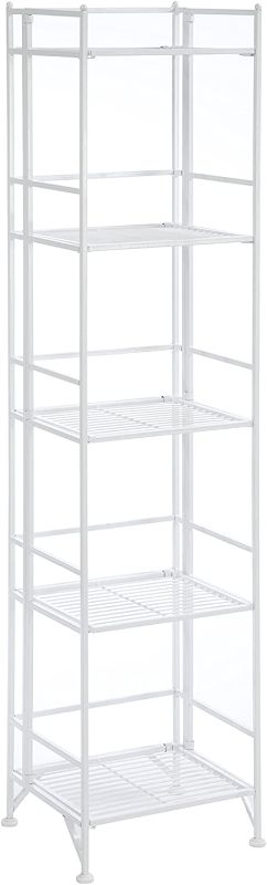 Photo 1 of Convenience Concepts Xtra Storage 5 Tier Folding Metal Shelf, White
