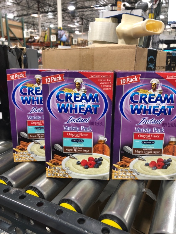 Photo 2 of 3 PACK!!!! Cream of Wheat Instant Hot Cereal, Three Flavor Variety Pack
BB JULY 2023 