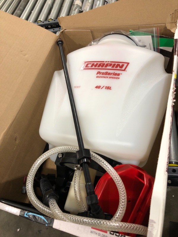 Photo 2 of CHAPIN 61800 4Gal Backpack Sprayer with Adjustable and Fan Nozzle , 4-Gallon, Translucent White
