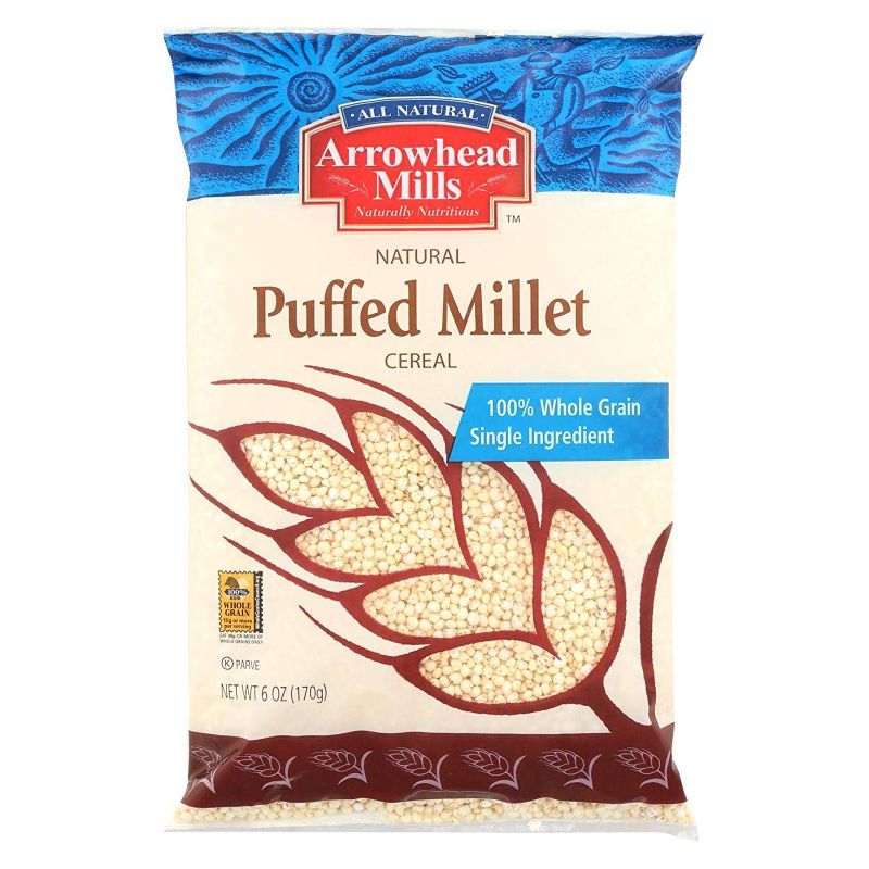 Photo 1 of Arrowhead Mills Puffed Millet Cold Cereal, 6 Ounce - 12 per case.
BB JAN 04 2022 