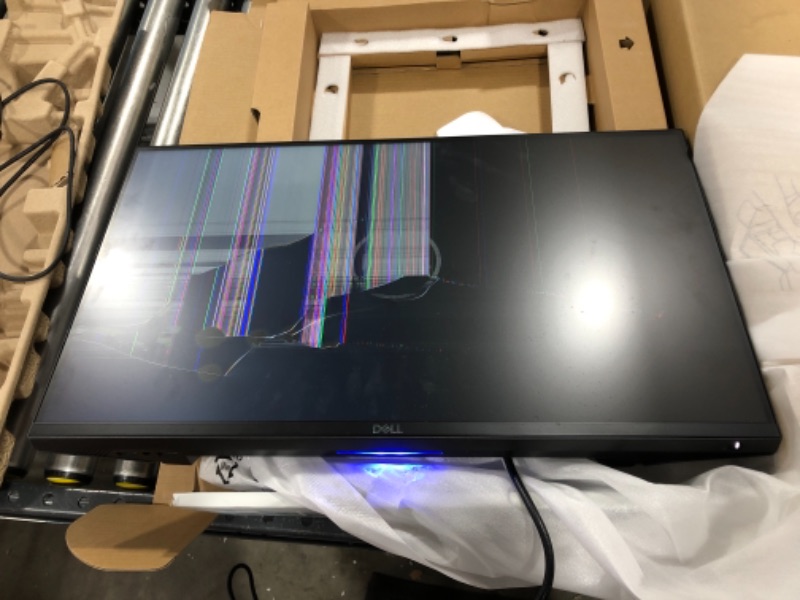 Photo 2 of for parts only! Dell 240Hz Gaming Monitor 24.5 Inch Full HD Monitor with IPS Technology, Antiglare Screen, Dark Metallic Grey - S2522HG
damaged screen! 