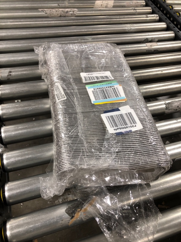 Photo 2 of (100 Pack) Premium 2-LB Bread Loaf Baking Pans - 8.5" x 4.5" x 2.5" l Heavy Duty l Disposable Aluminum Foil Tins for Cakes Meatloaf Lasagna
