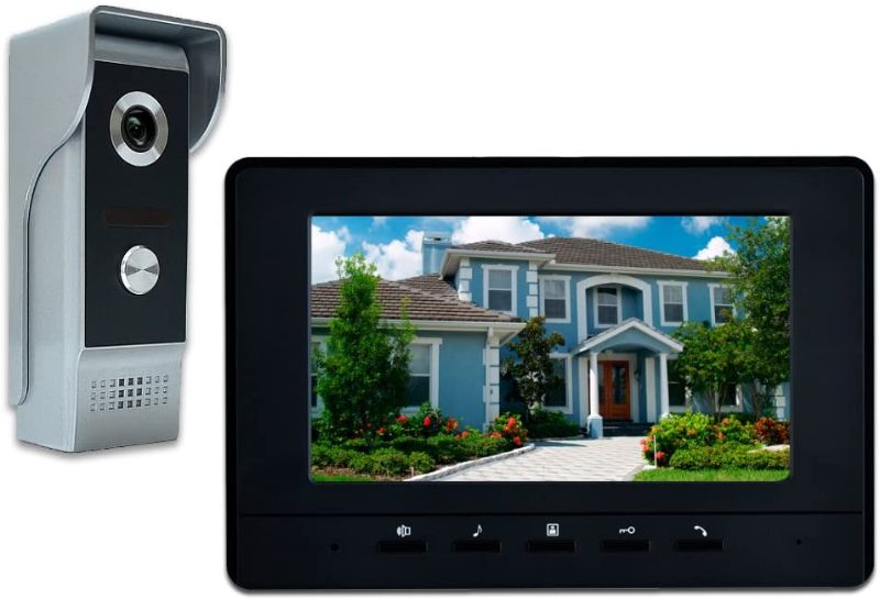 Photo 1 of AMOCAM Wired Video Intercom System, 7 Inches Video Doorbell Door Phone System, Wired Video Door Phone HD Camera Kits Support Unlock, Monitoring, Dual-way Intercom for Villa Home Office Apartment
