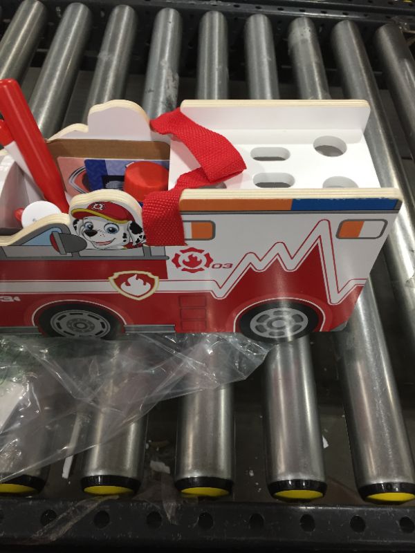 Photo 3 of Melissa & Doug PAW Patrol Marshall's Wooden Rescue EMT Caddy (14 Pieces)
