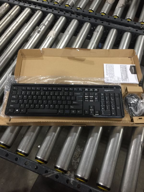 Photo 1 of Amazon Basics Wireless Computer Keyboard and Mouse Combo - Quiet and Compact - US Layout (QWERTY)
