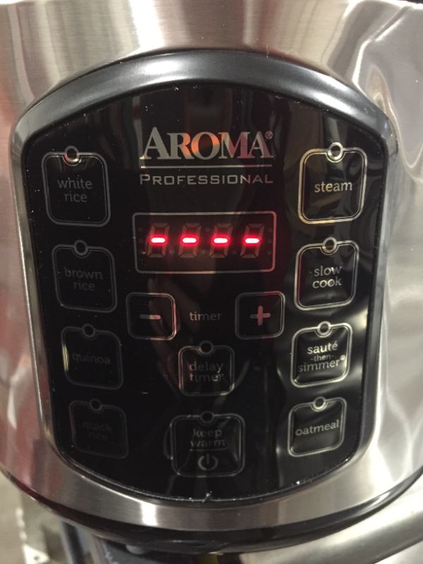 Photo 3 of Aroma Housewares 20 Cup Cooked (10 cup uncooked) Digital Rice Cooker, Slow Cooker, Food Steamer, SS Exterior (ARC-150SB),Black
