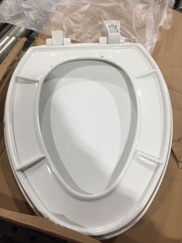 Photo 4 of BEMIS 7300SLEC 000 Toilet Seat will Slow Close and Removes Easy for Cleaning, ELONGATED, White
