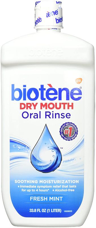 Photo 1 of Biotene Oral Rinse Mouthwash for Dry Mouth, Breath Freshener and Dry Mouth Treatment, Fresh Mint - 33.8 fl oz Exp.03/08/2024