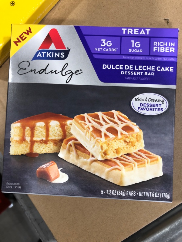 Photo 2 of Atkins - Endulge Treat Dessert Bar Dulce De Leche Cake - 5 Bars Exp.1/27/2022