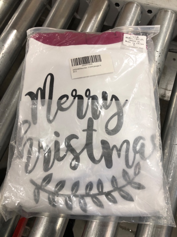 Photo 1 of ANTSZONE Merry Christmas Holiday Raglan Shirts for Women - Casual Long Sleeve Crewneck Pullover Sweatshirt Tops
