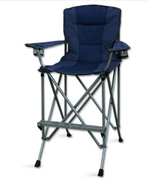 Photo 1 of  RMS Outdoors Extra Tall Folding Chair - Bar Height Director Chair for Camping, Home Patio and Sports - Portable and Collapsible with Footrest and Carrying Bag - Up to 300 lbs Weight Capacity