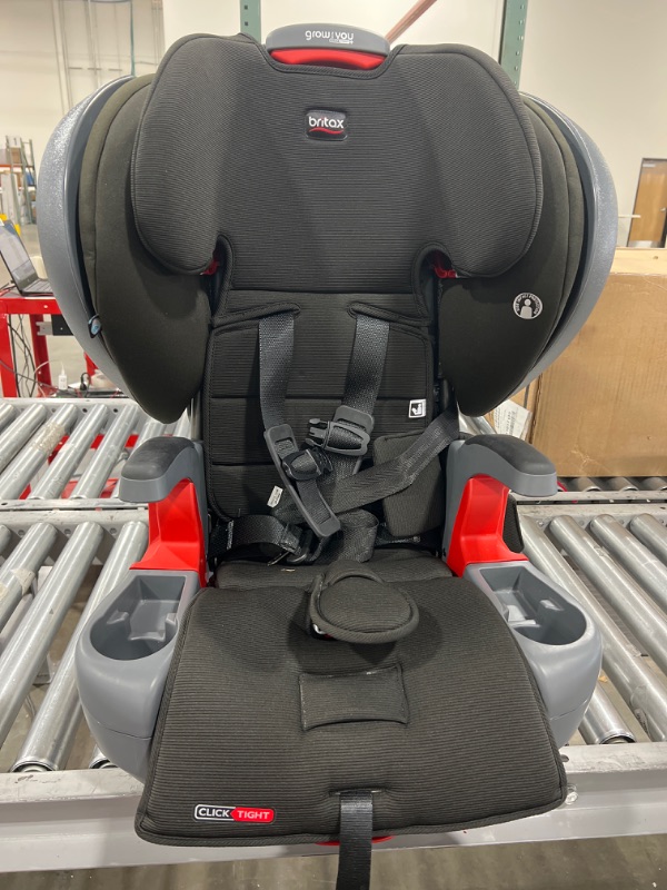 Photo 2 of Britax Grow with You ClickTight Plus Harness-2-Booster Car Seat, Jet Safewash Fabric