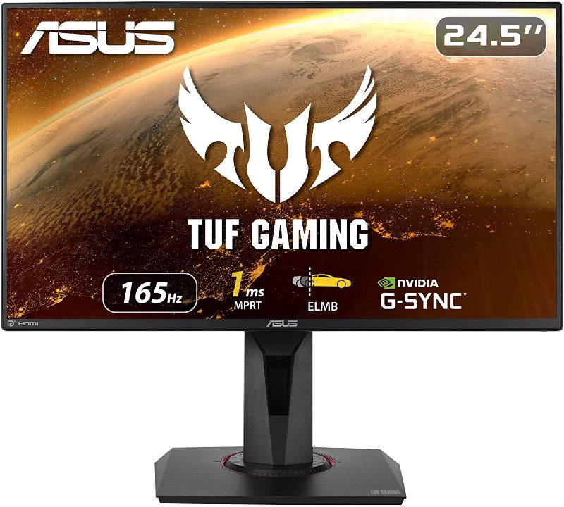 Photo 1 of ASUS TUF Gaming VG259QR 24.5” Gaming Monitor, 1080P Full HD, 165Hz