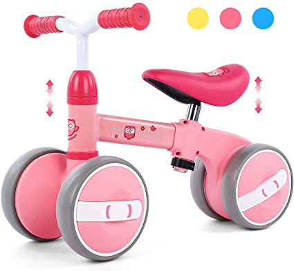 Photo 1 of Peradix Baby Balance Bikes, Adjustable Toddler Bikes for 10-36 Months, Gifts for 1 2 Year Old Girl with Adjustable Seat Handlebar, 1st Birthday Gift for 12 Months, Ideas Christmas Toys Gifts for Kids
